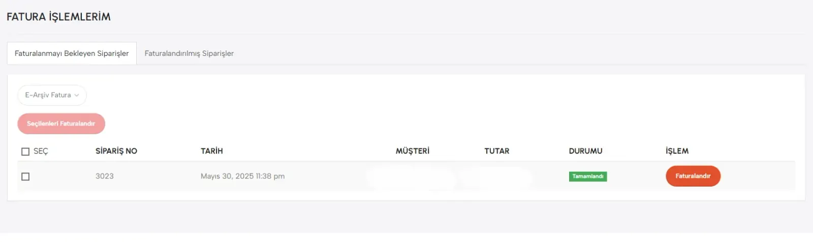 E-Fatura Entegrasyon Sistemi